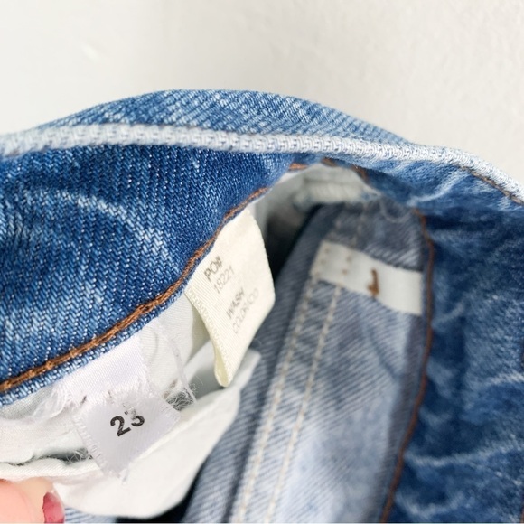 Reformation Floral Patchwork High Waist Button Fly Jeans Sz 23 - Picture 9 of 12